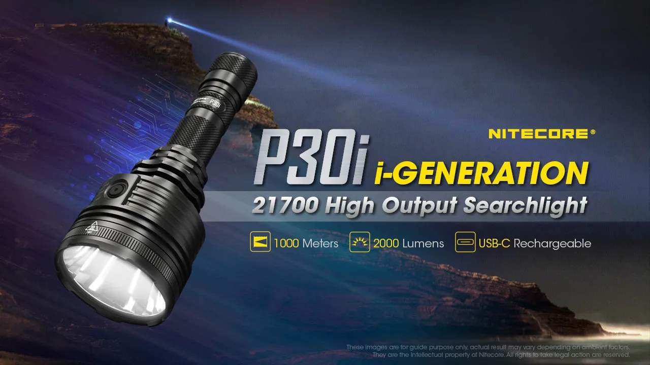 NITECORE 2000 LUMENS HIGH OUTPUT SEARCHLIGHT (P30I)