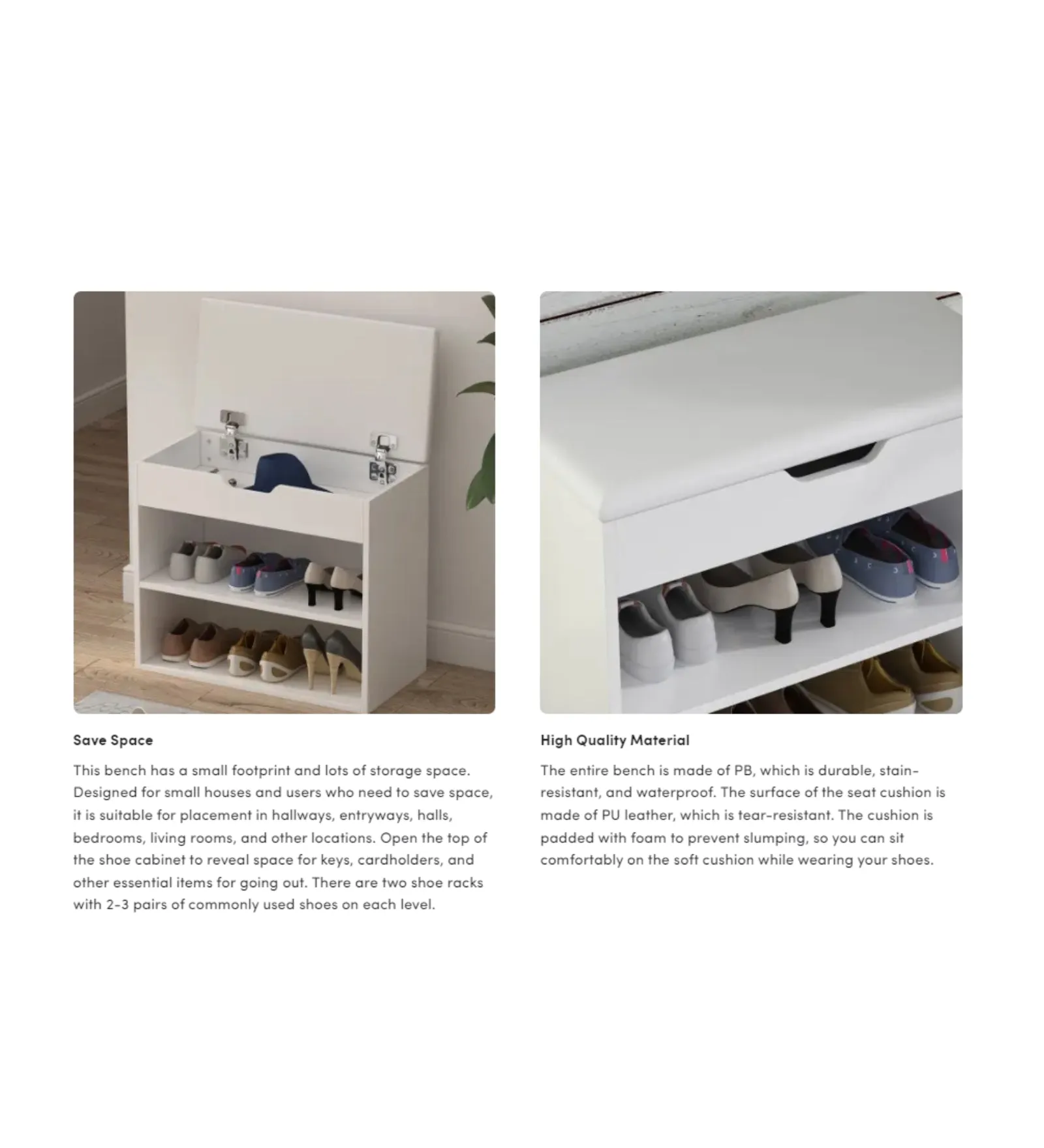Piper Shoe Rack in Frosty White Finish
