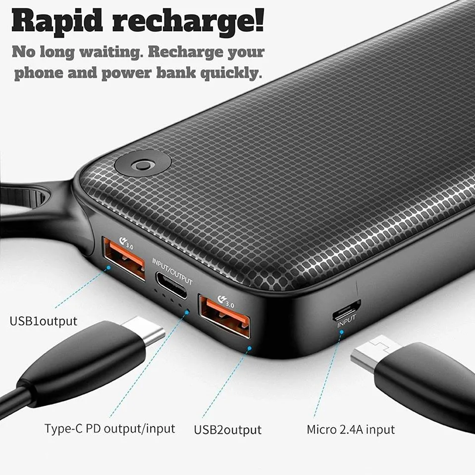 Premium 20000mah Power Bank | Fast Charging Ports