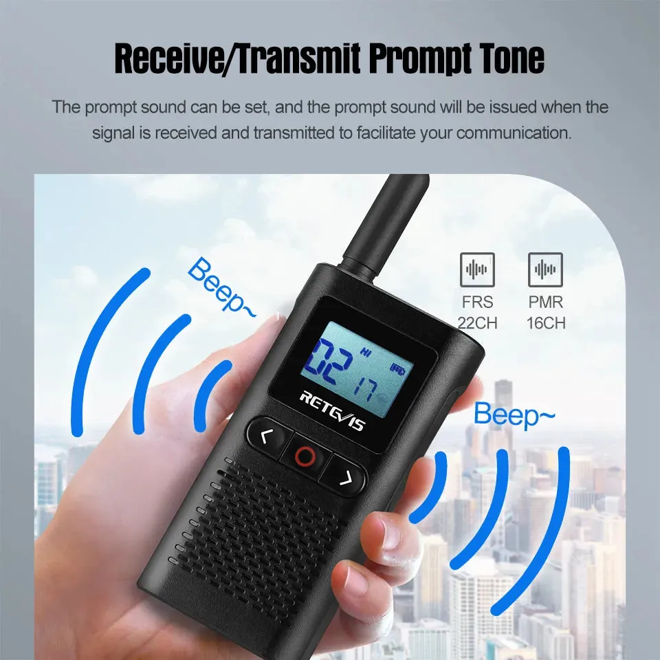 Retevis Walkie Talkie RB628 Long Range Portable Walkie-Talkie 2 Pcs Included PMR446 Rechargeable Two-way Radios For Hunting