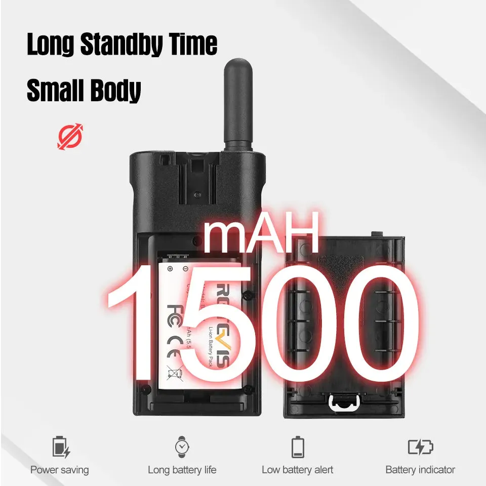 Retevis Walkie Talkie RB628 Long Range Portable Walkie-Talkie 2 Pcs Included PMR446 Rechargeable Two-way Radios For Hunting
