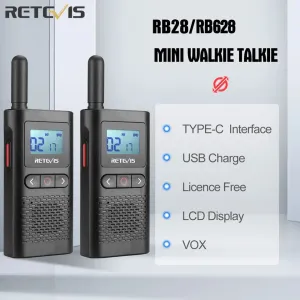 Retevis Walkie Talkie RB628 Long Range Portable Walkie-Talkie 2 Pcs Included PMR446 Rechargeable Two-way Radios For Hunting