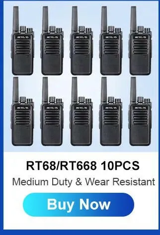 Retevis Walkie Talkie RB628 Long Range Portable Walkie-Talkie 2 Pcs Included PMR446 Rechargeable Two-way Radios For Hunting