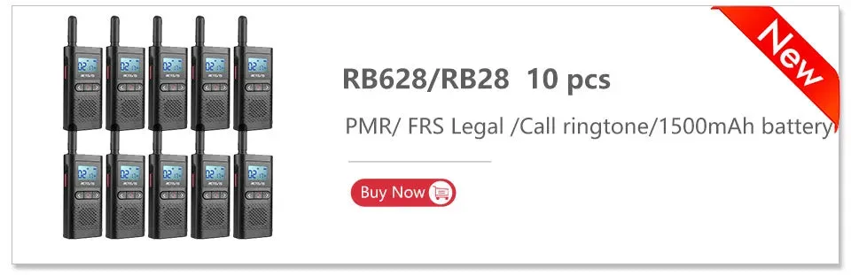 Retevis Walkie Talkie RB628 Long Range Portable Walkie-Talkie 2 Pcs Included PMR446 Rechargeable Two-way Radios For Hunting