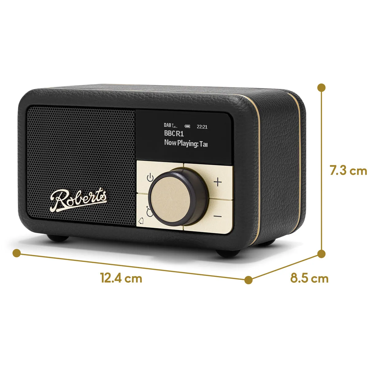 Roberts Revival Petite 2 DAB DAB  Bluetooth Rechargeable Digital Radio Black