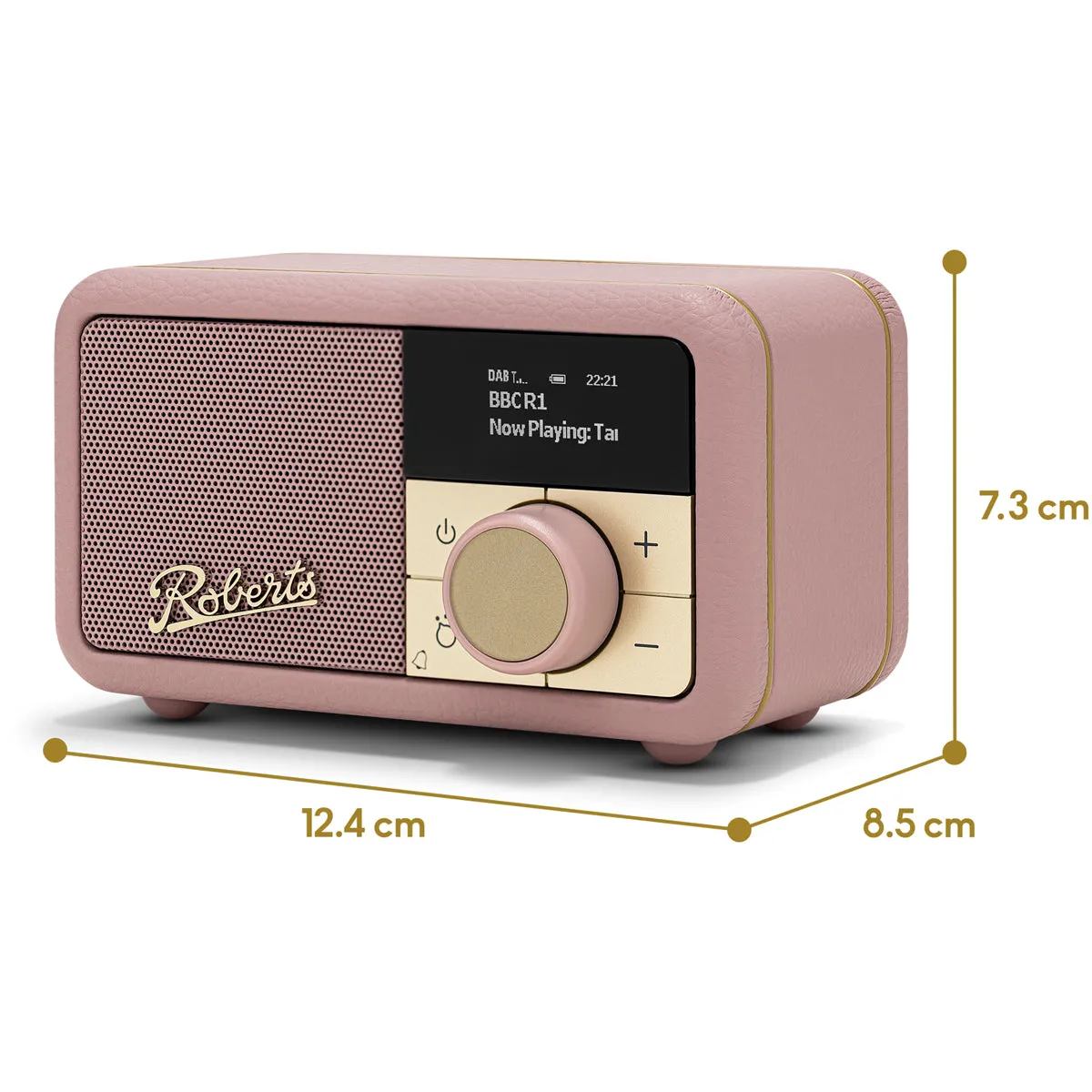 Roberts Revival Petite 2 DAB DAB  Bluetooth Rechargeable Digital Radio Dusky Pink
