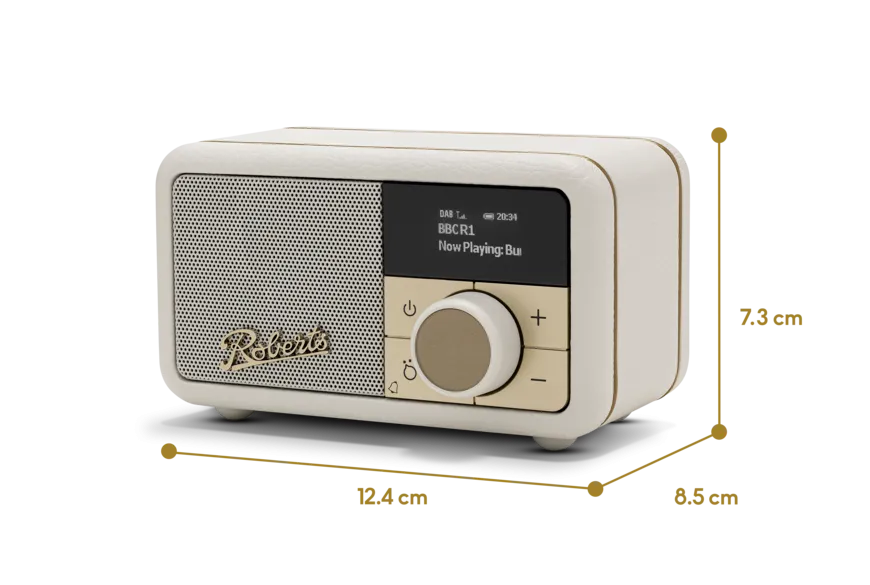 Roberts Revival Petite 2 DAB DAB  Bluetooth Rechargeable Digital Radio Pastel Cream