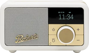 Roberts Revival Petite 2 DAB DAB  Bluetooth Rechargeable Digital Radio Pastel Cream