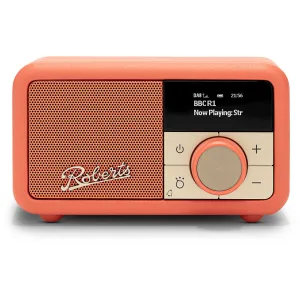 Roberts Revival Petite 2 DAB DAB  Bluetooth Rechargeable Digital Radio Pop Orange