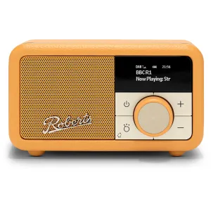 Roberts Revival Petite 2 DAB DAB  Bluetooth Rechargeable Digital Radio Sunburst Yellow