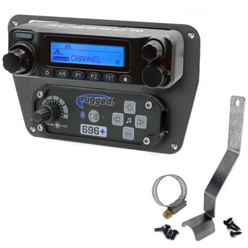 Rugged Radios Can-Am Commander and Late Model Maverick Complete Communication Kit with Intercom and 2-Way Radio - Dash Mount - STX Stereo Intercom - G1 GMRS Radio