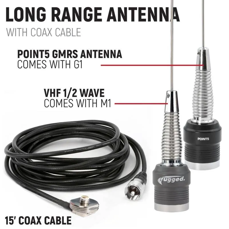 Rugged Radios STX Stereo G1 GMRS Mobile Radio and Intercom Kit - Top Mount - Kawasaki Teryx KRX