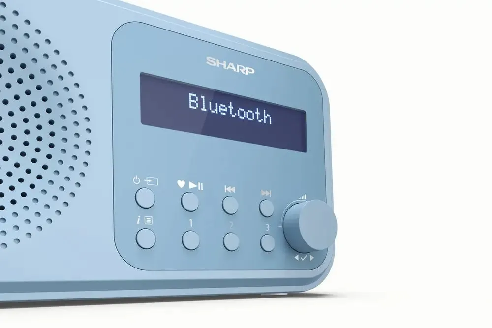 Sharp DRP420BL Tokyo Portable DAB Digital Radio With Bluetooth, Blue