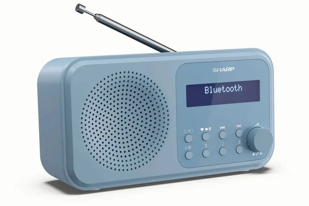 Sharp DRP420BL Tokyo Portable DAB Digital Radio With Bluetooth, Blue