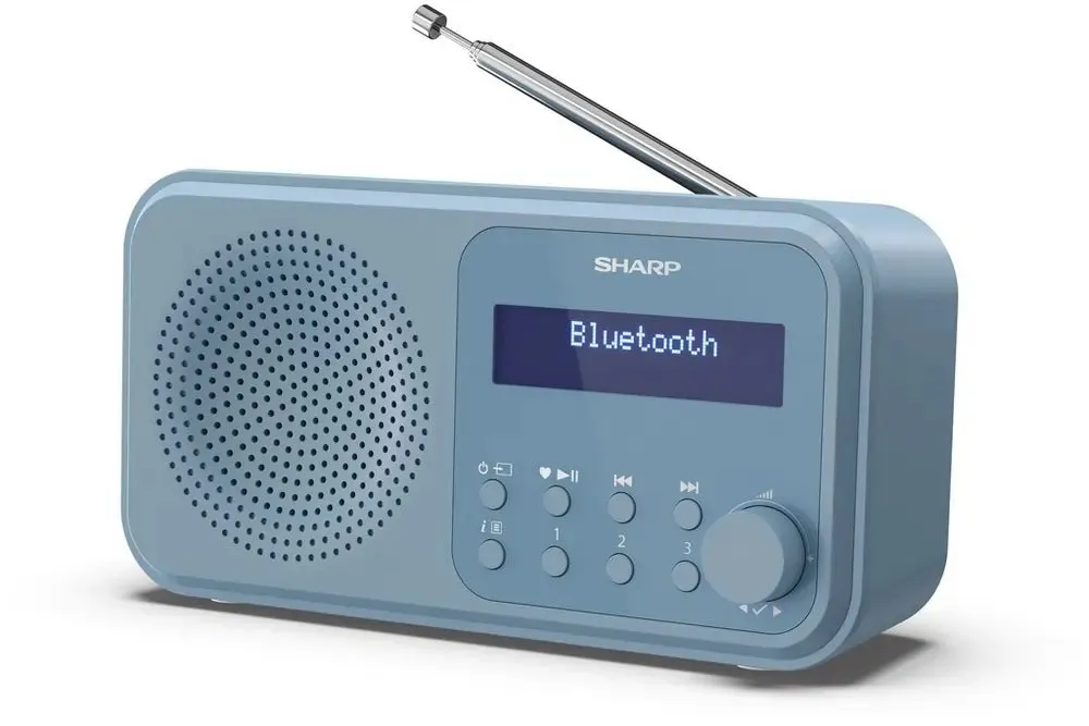 Sharp DRP420BL Tokyo Portable DAB Digital Radio With Bluetooth, Blue