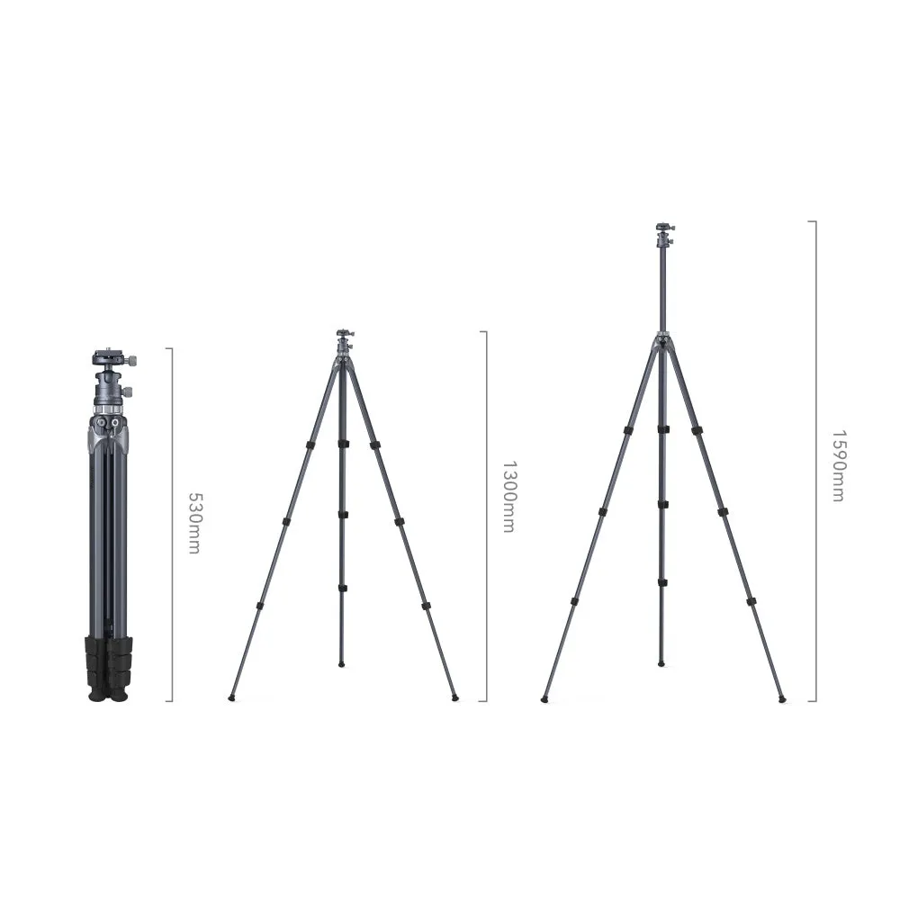 SmallRig FreeRover AP-02 50mm Travel Compact Tripod with Adjustable 4-Section Telescopic Legs, Inverted Shooting Angle, Built-in Bubble Level, 150cm Max Height, Arca-Swiss Quick Release Plate, 8kg Max Load Capacity | 4222