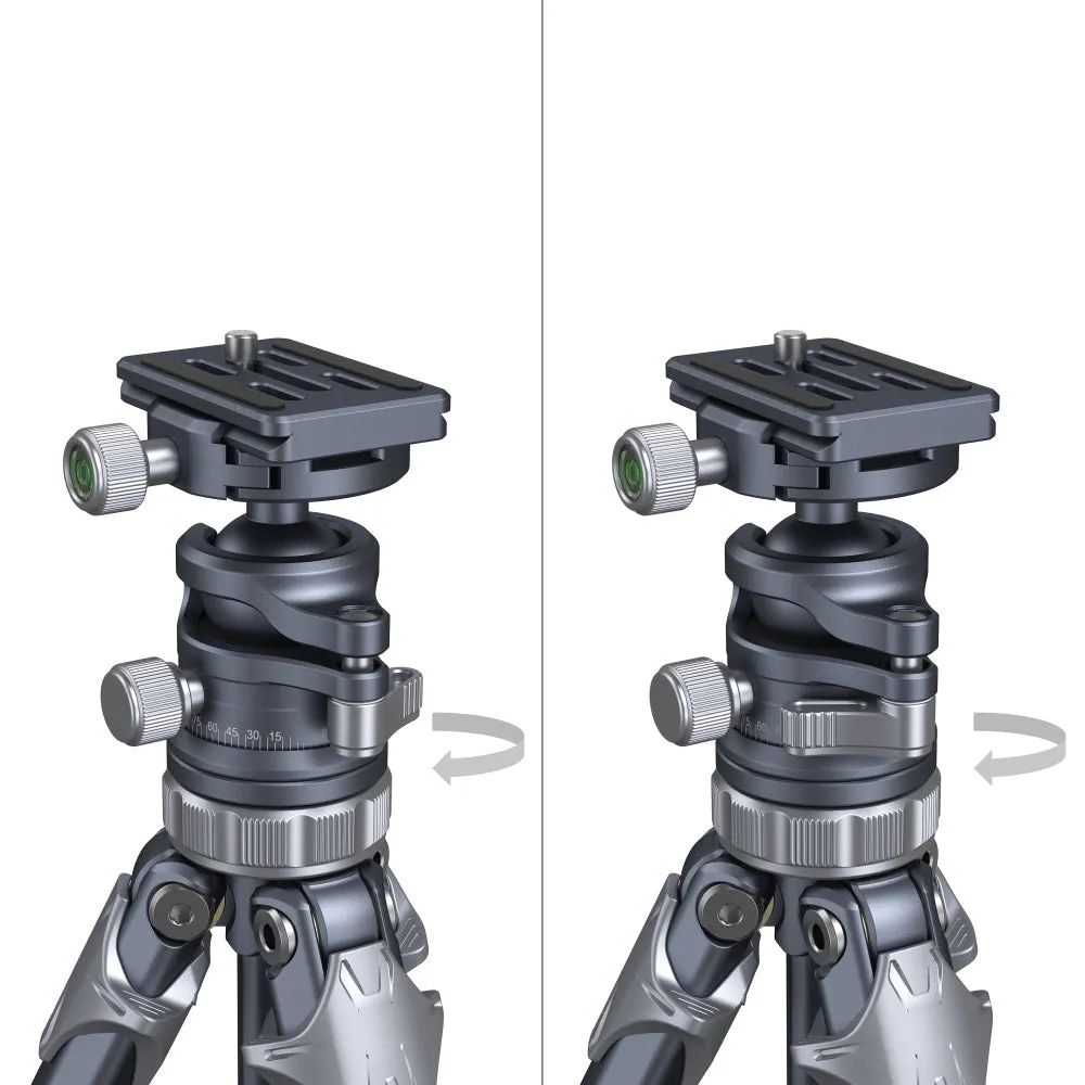 SmallRig FreeRover AP-02 50mm Travel Compact Tripod with Adjustable 4-Section Telescopic Legs, Inverted Shooting Angle, Built-in Bubble Level, 150cm Max Height, Arca-Swiss Quick Release Plate, 8kg Max Load Capacity | 4222