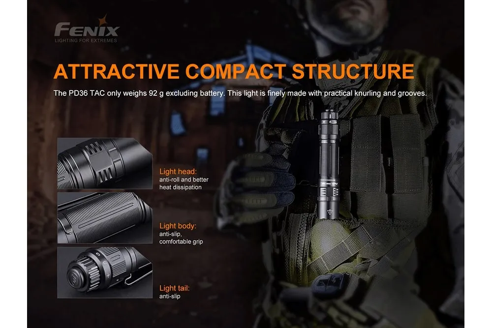 TAC Tactical Flashlight - 3000 Lumens - PD36