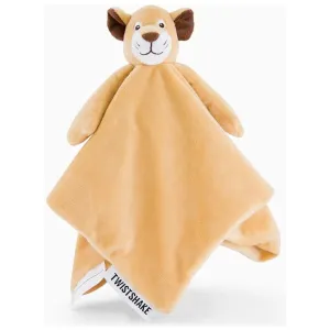 Twistshake Lion Super Soft Comfort Blanket (33 x 33 cm) Golden Brown Age- Newborn to 12 Months