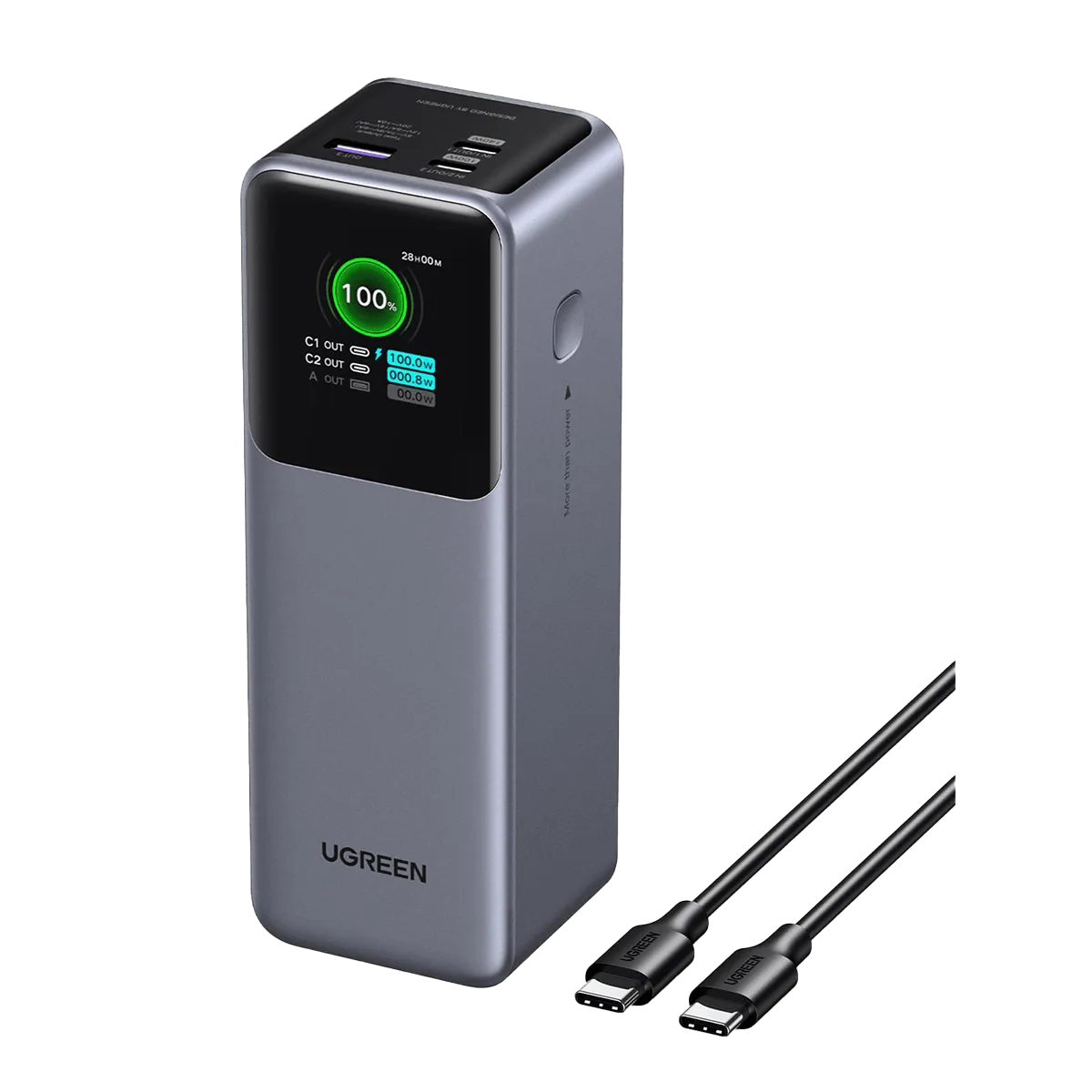UGREEN Nexode Power Bank 25000mAh 200W with Smart Digital Display