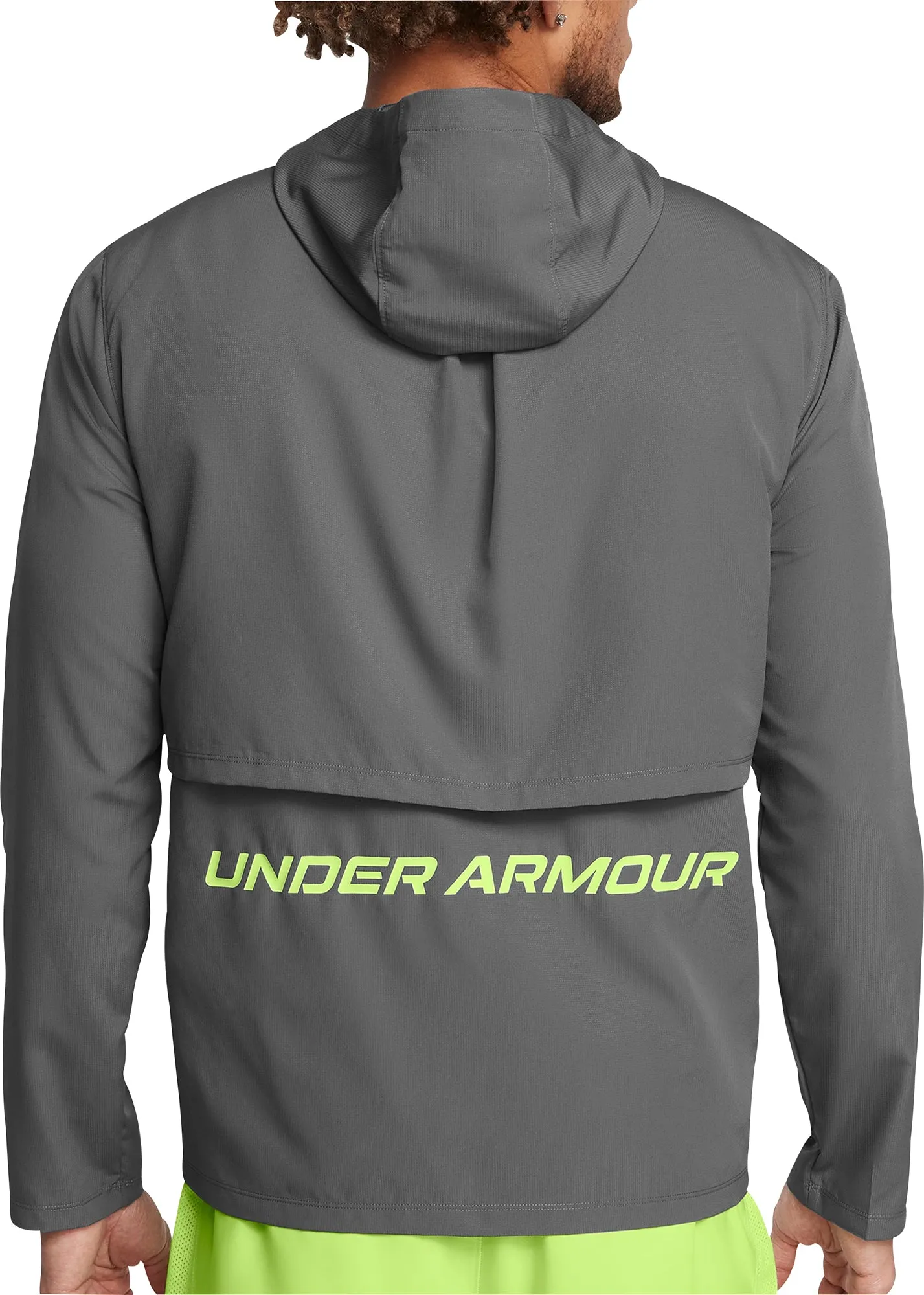 Under Armour Launch Hooded Mens Running Jacket - Grey