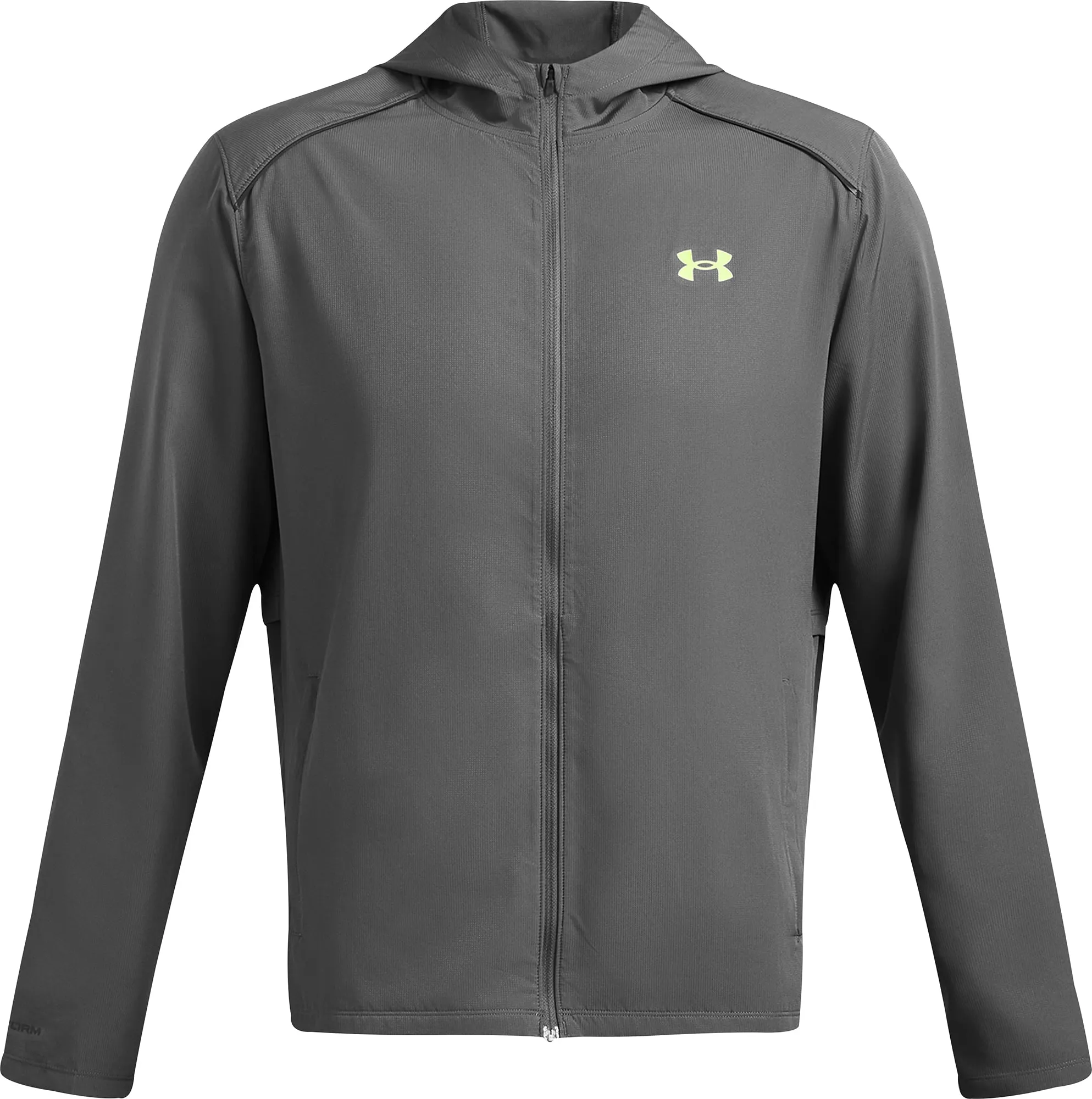 Under Armour Launch Hooded Mens Running Jacket - Grey