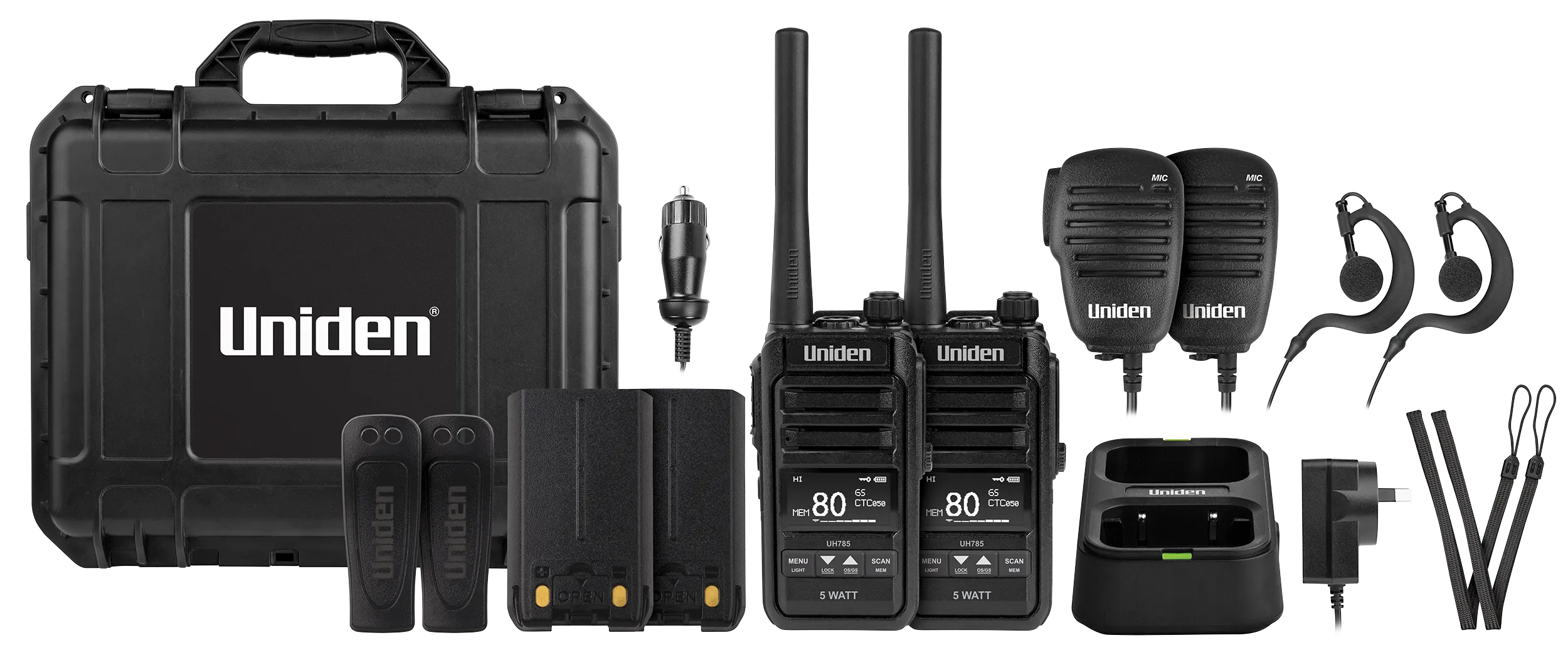 Uniden UH825-2TP 2 Watt Tradies Pack