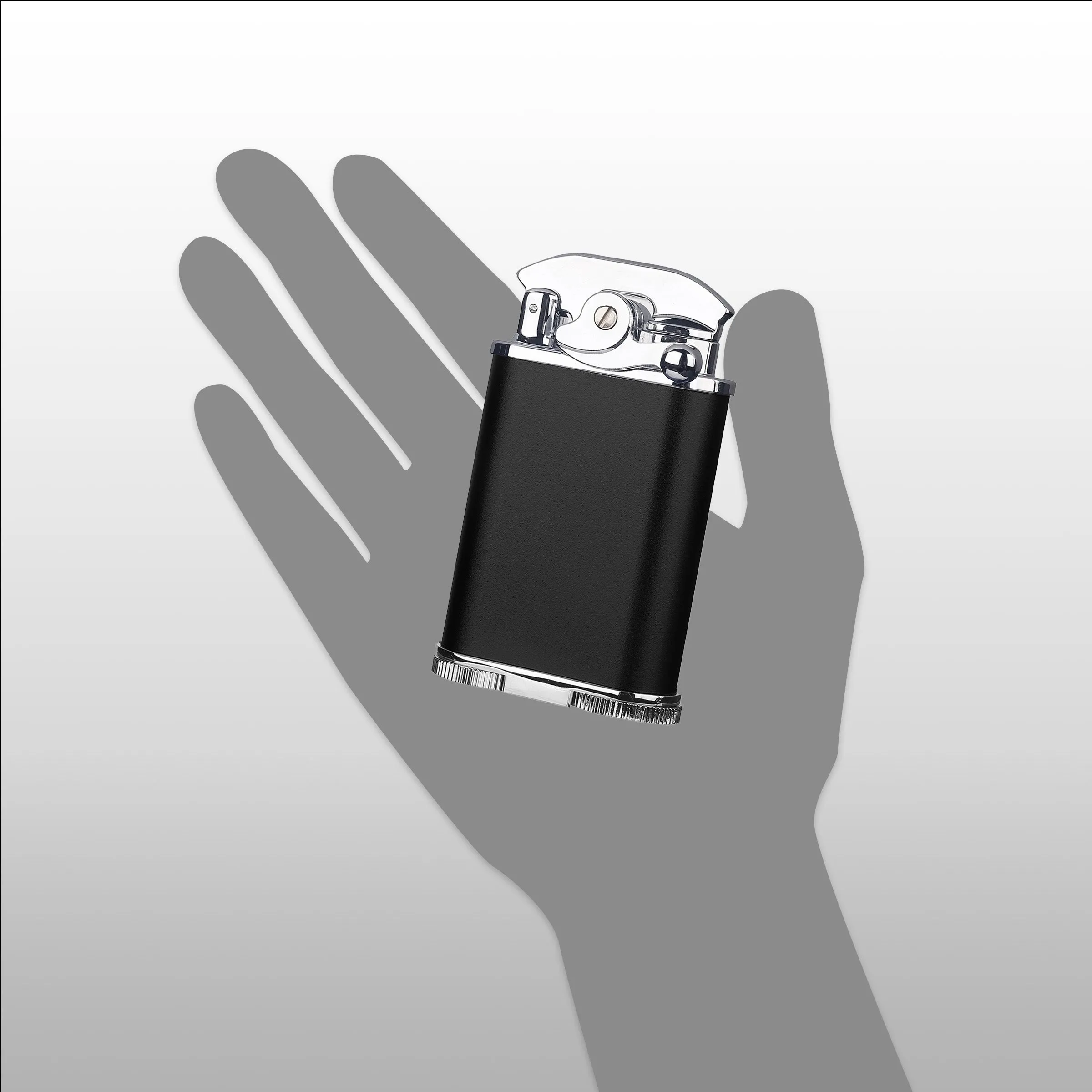 Visol Retro Butane Torch Lighter Triple Flame Refillable Gas Lighter, Built-in Cutter, Detachable Poker and Windproof Adjustable Flame Lighter - Black & Chrome