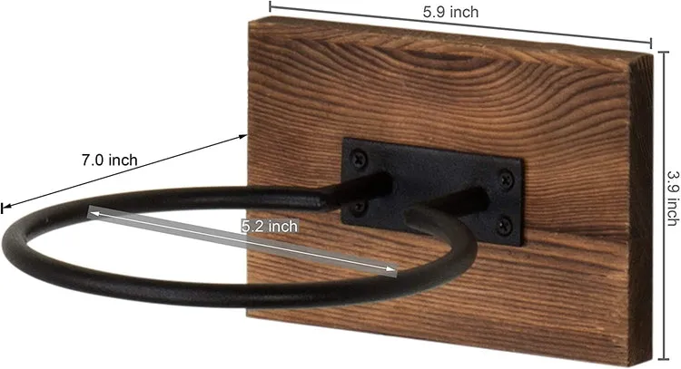 Wood & Metal Sport Ball Storage Rack & Wall-Mounted Sporting Equipment Display Holder, Set of 2
