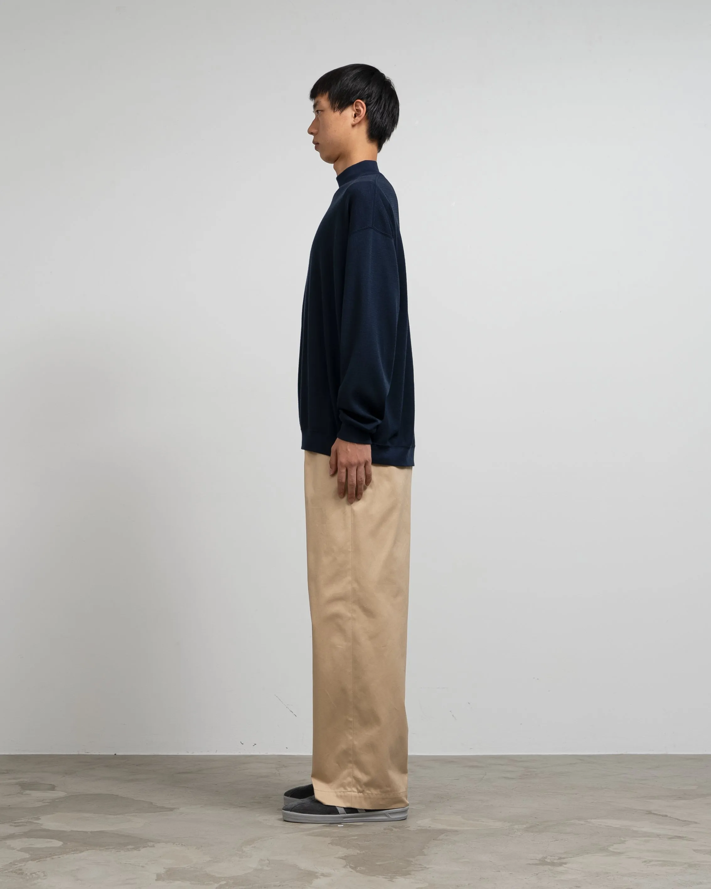 Wool Honeycomb Mock Neck Thermal