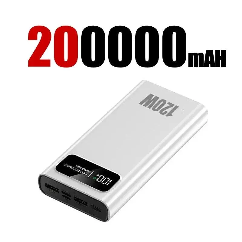 Xiaomi 200000mAh High-Capacity Power Bank with 120W Fast Charging and Digital Display for Universal Device Compatibility