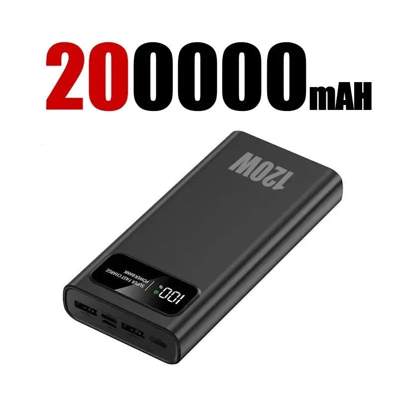Xiaomi 200000mAh High-Capacity Power Bank with 120W Fast Charging and Digital Display for Universal Device Compatibility