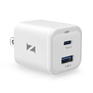 ZIKE 35W GaN USB-C   USB-A Dual-Port Wall Charger